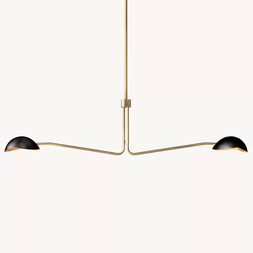 Convessi Sculpted Flow Linear Chandelier 54"