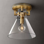 Machinist Glass Funnel Flush Mount