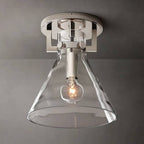 Machinist Glass Funnel Flush Mount