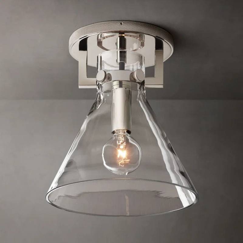Machinist Glass Funnel Flush Mount