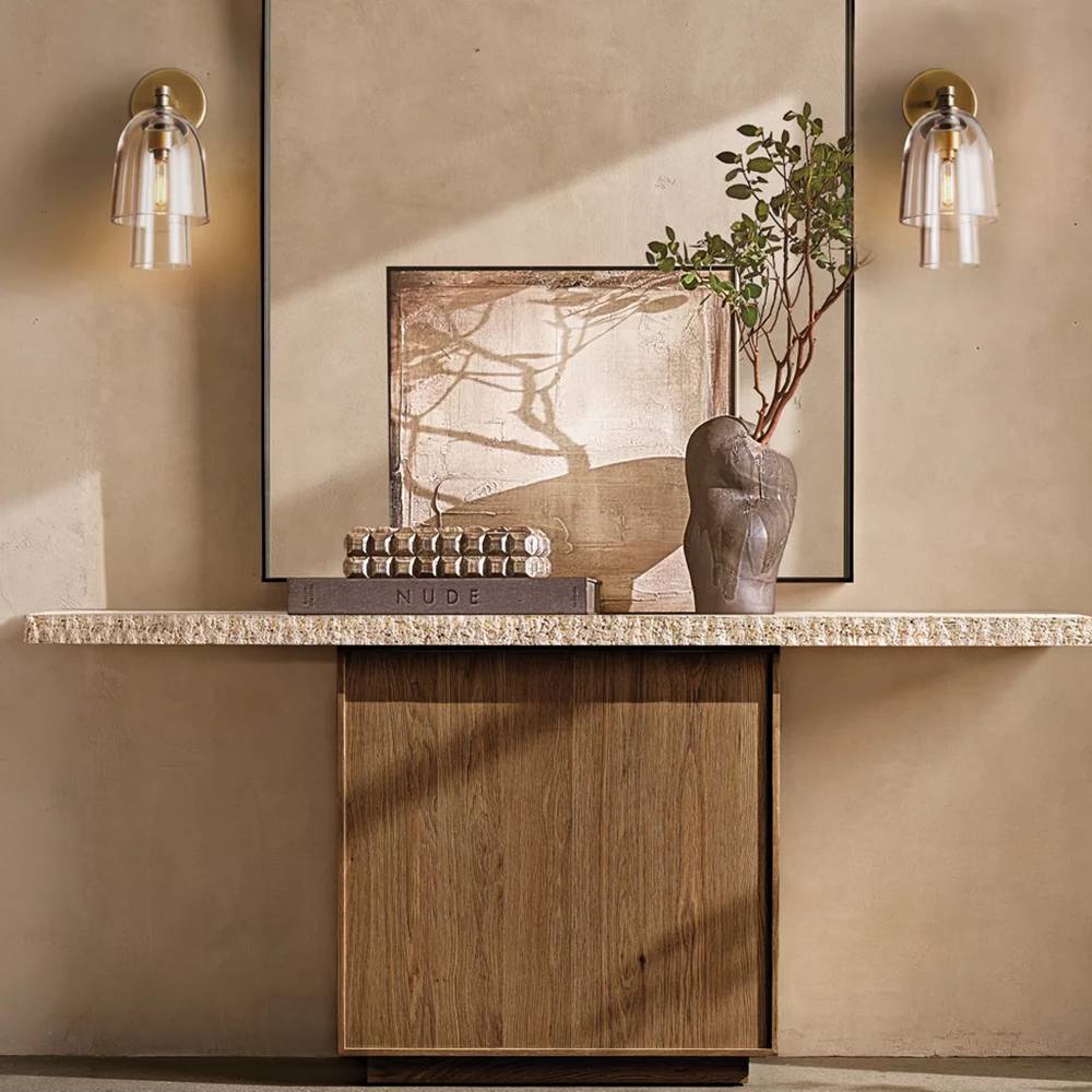 Blom Layered Glass Flute Wall Sconce