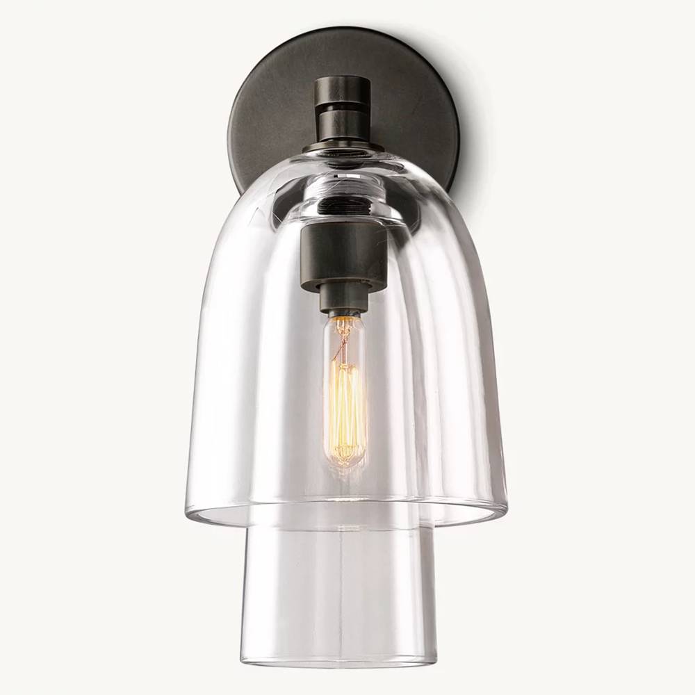 Blom Layered Glass Flute Wall Sconce