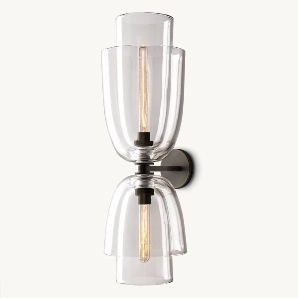 Blom Layered Glass Grand Flute Wall Sconce