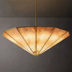 Lucette Alabaster Vein Round Chandelier 60"