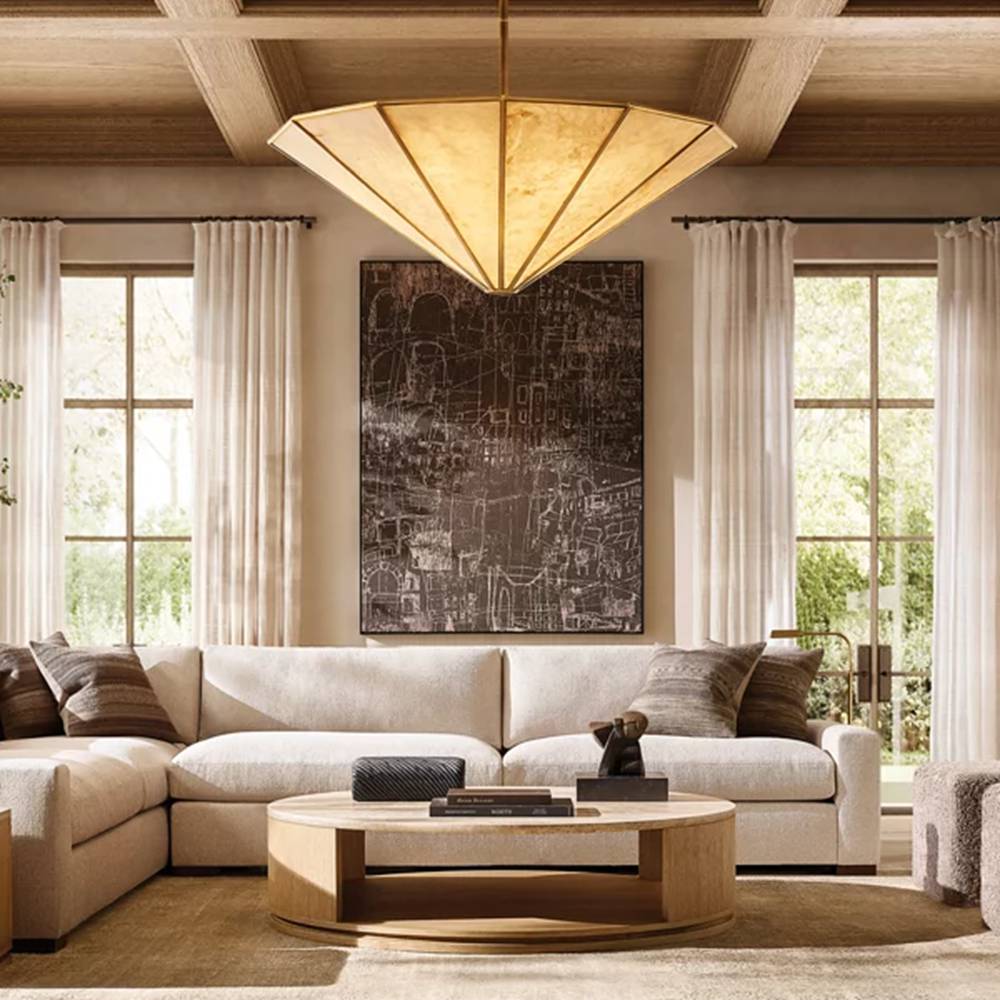 Lucette Alabaster Vein Linear Chandelier 74"