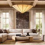 Lucette Alabaster Vein Linear Chandelier 74"