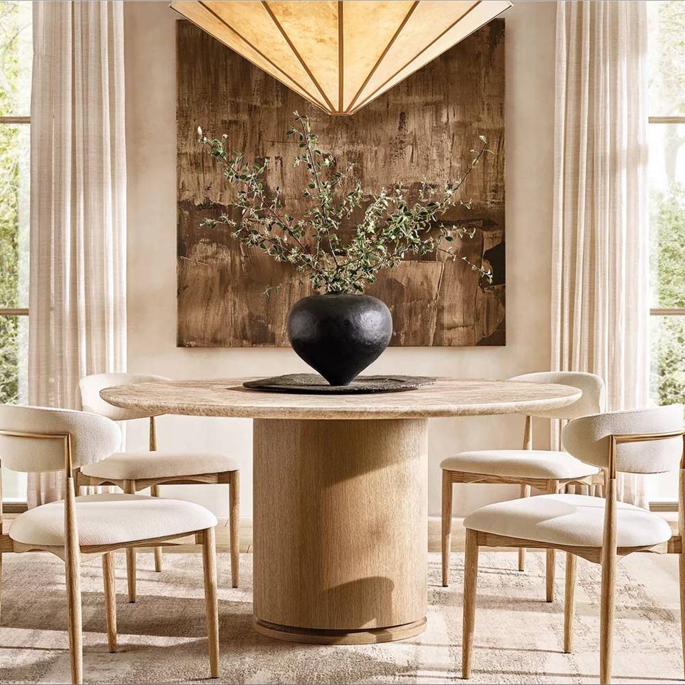 Lucette Alabaster Vein Round Chandelier 48"