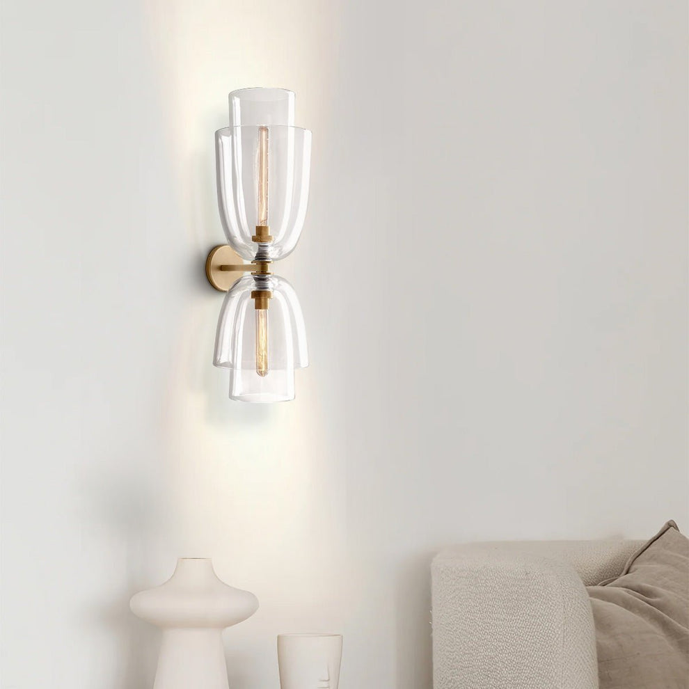 Blom Layered Glass Grand Flute Wall Sconce