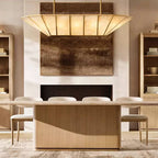 Lucette Alabaster Vein Linear Chandelier 74"