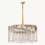 Calamette Striated Glass Round Chandelier 36"
