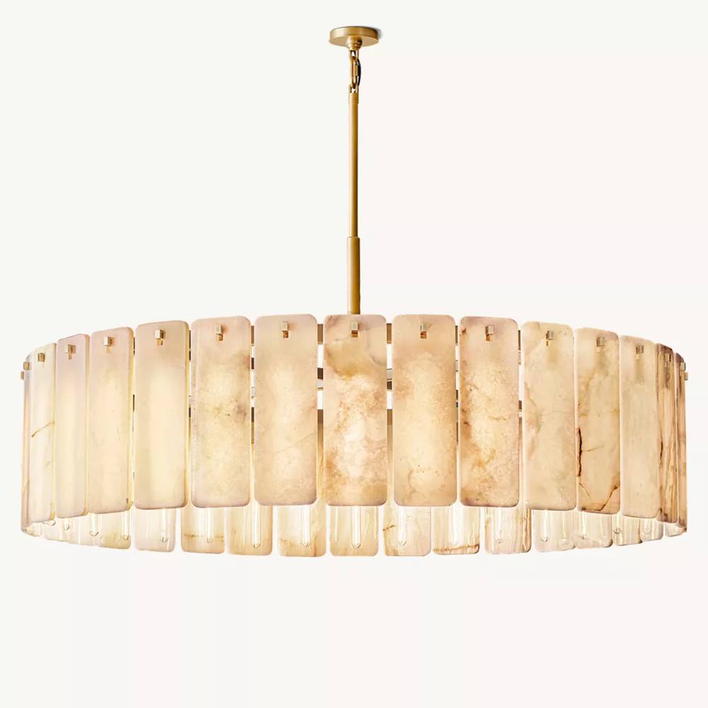 Calamette Striated Onyx Round Chandelier 60"
