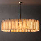Calamette Striated Onyx Round Chandelier 60"
