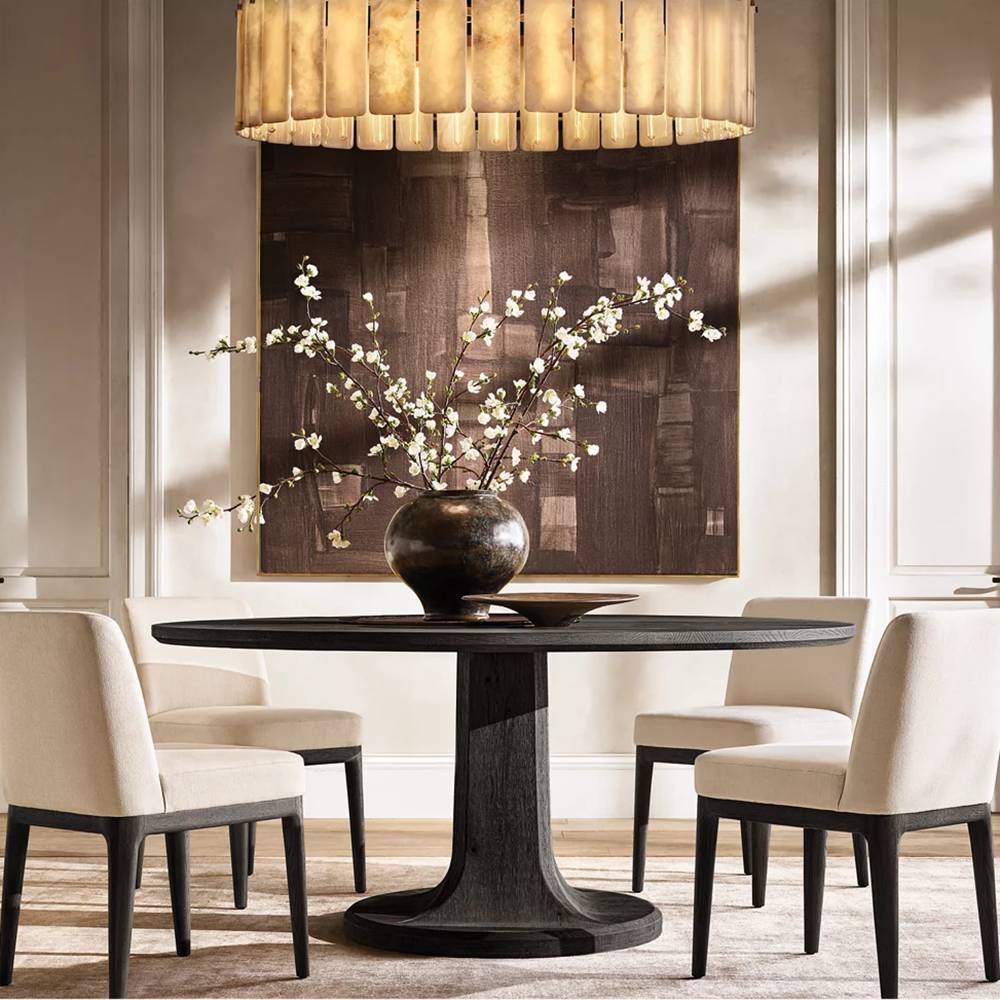 Calamette Striated Onyx Round Chandelier 60"