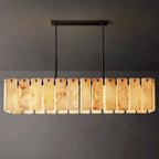 Calamette Striated Onyx Rectangular Chandelier 74"