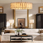 Calamette Striated Onyx Round Chandelier 36"
