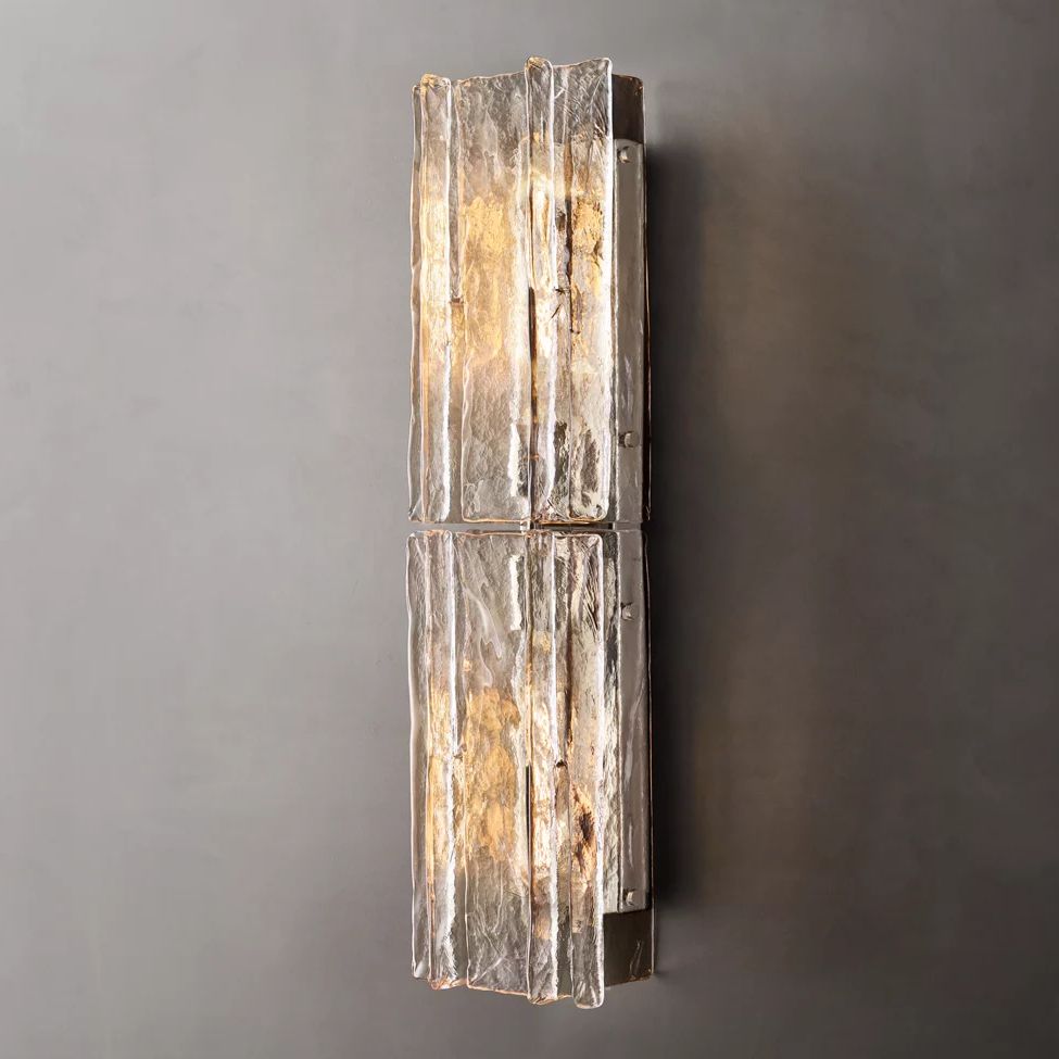 Lattice Module Glass Double Wall Sconce