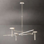 Halver Alabaster Dome Round Chandelier 45"