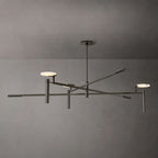 Halver Alabaster Dome Round Chandelier 60"