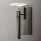 Halver Alabaster Dome Wall Sconce