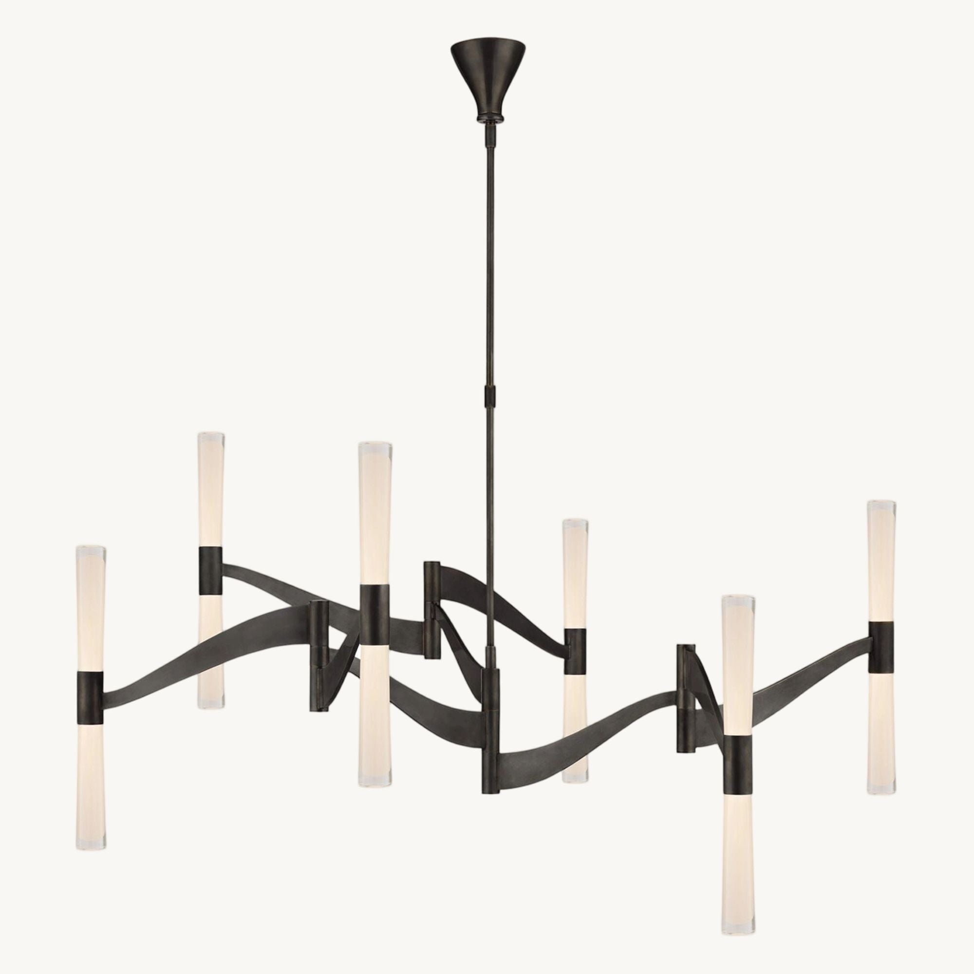 Brilora Etched Wave Mobile Chandelier 54"