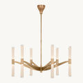 Brilora Etched Wave Round Chandelier 40"