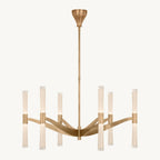 Brilora Etched Wave Round Chandelier 40"