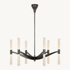 Brilora Etched Wave Round Chandelier 40"