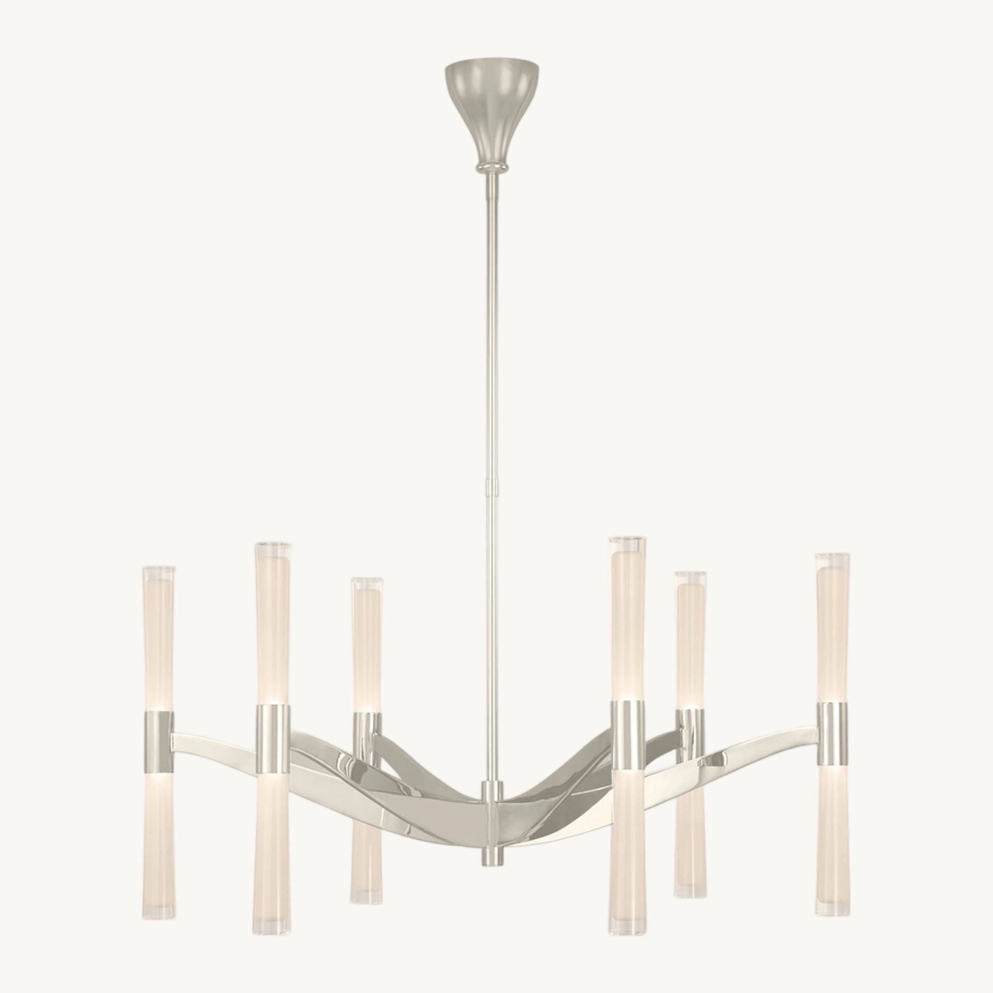 Brilora Etched Wave Round Chandelier 40"