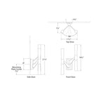 Brilora Etched Wave Double Wall Sconce