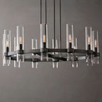 Ravelle Clear Glass Round Chandelier 36"