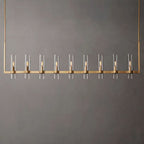 Ravelle Clear Glass Linear Chandelier 73"