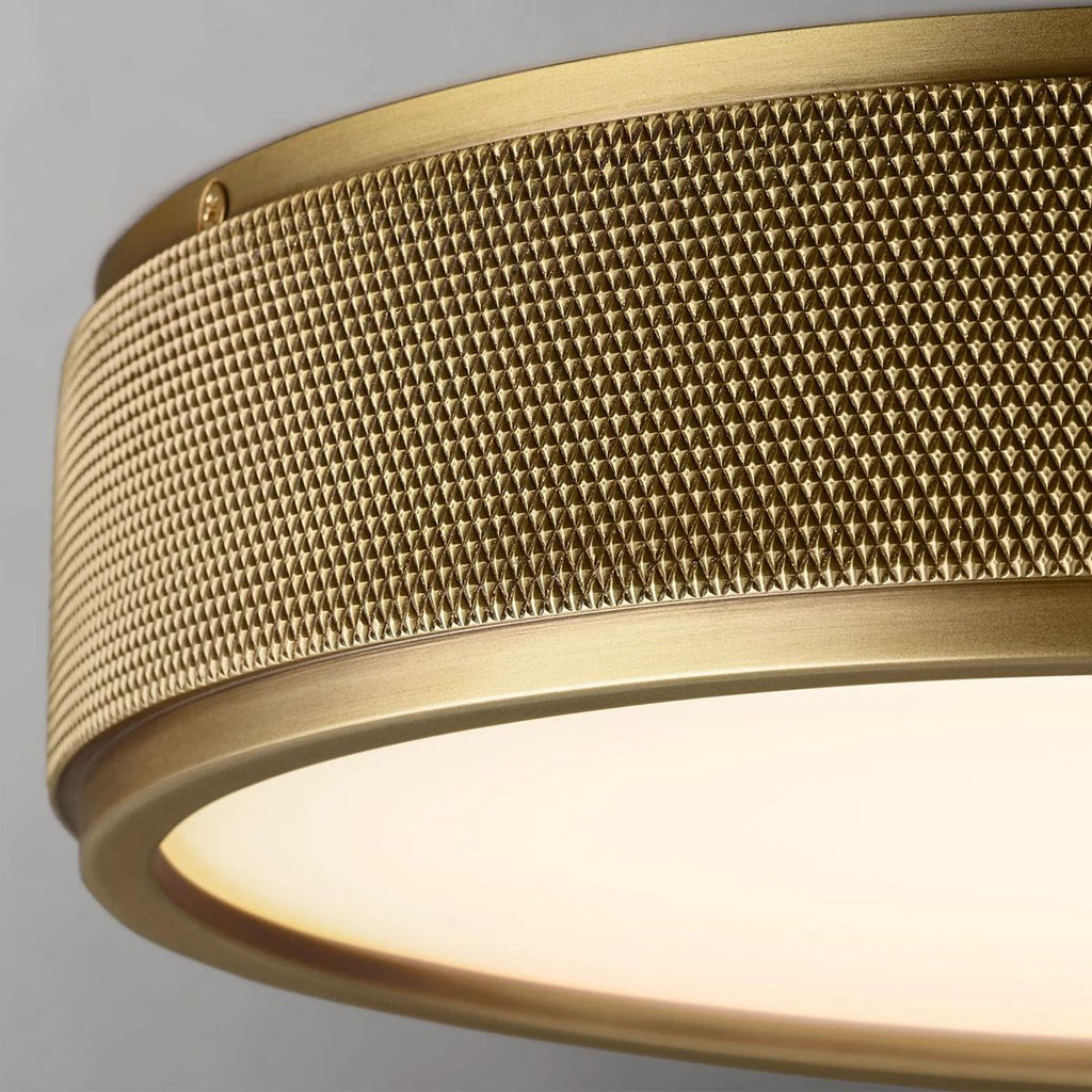 Utilitaire Knurled Shade Flush Mount