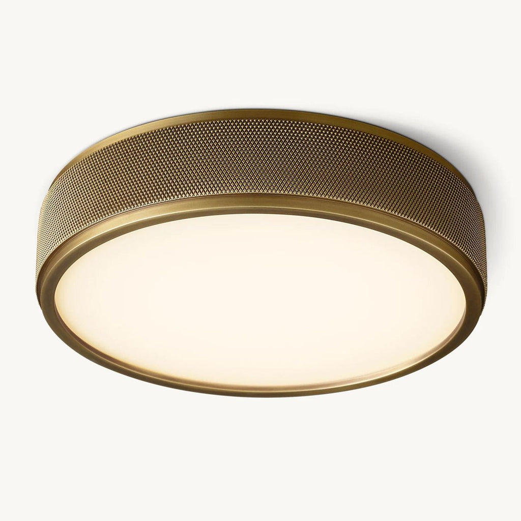 Utilitaire Knurled Shade Flush Mount