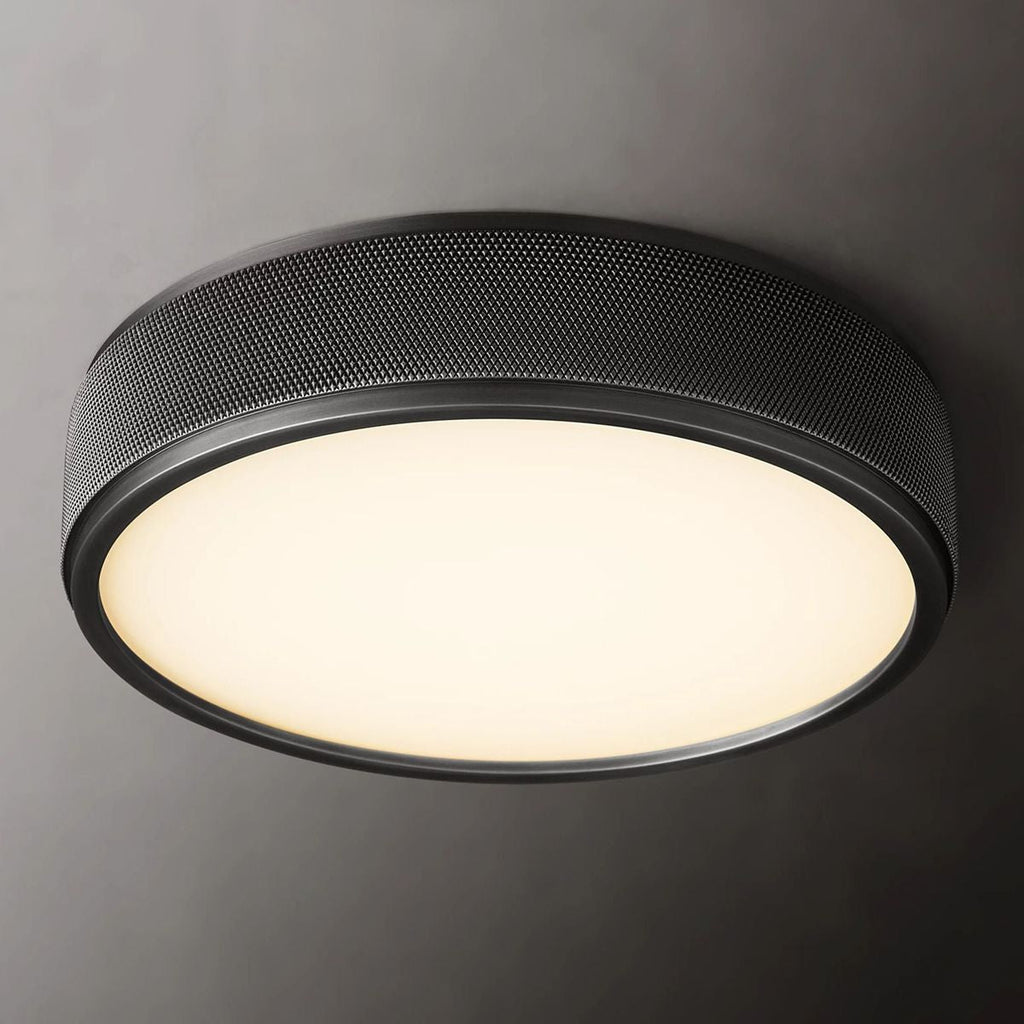 Utilitaire Knurled Shade Flush Mount