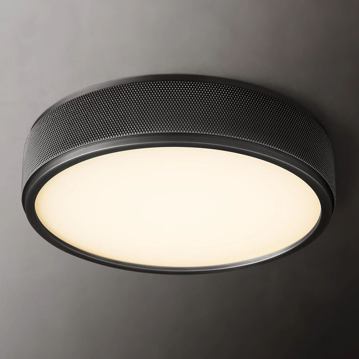 Utilitaire Knurled Shade Flush Mount