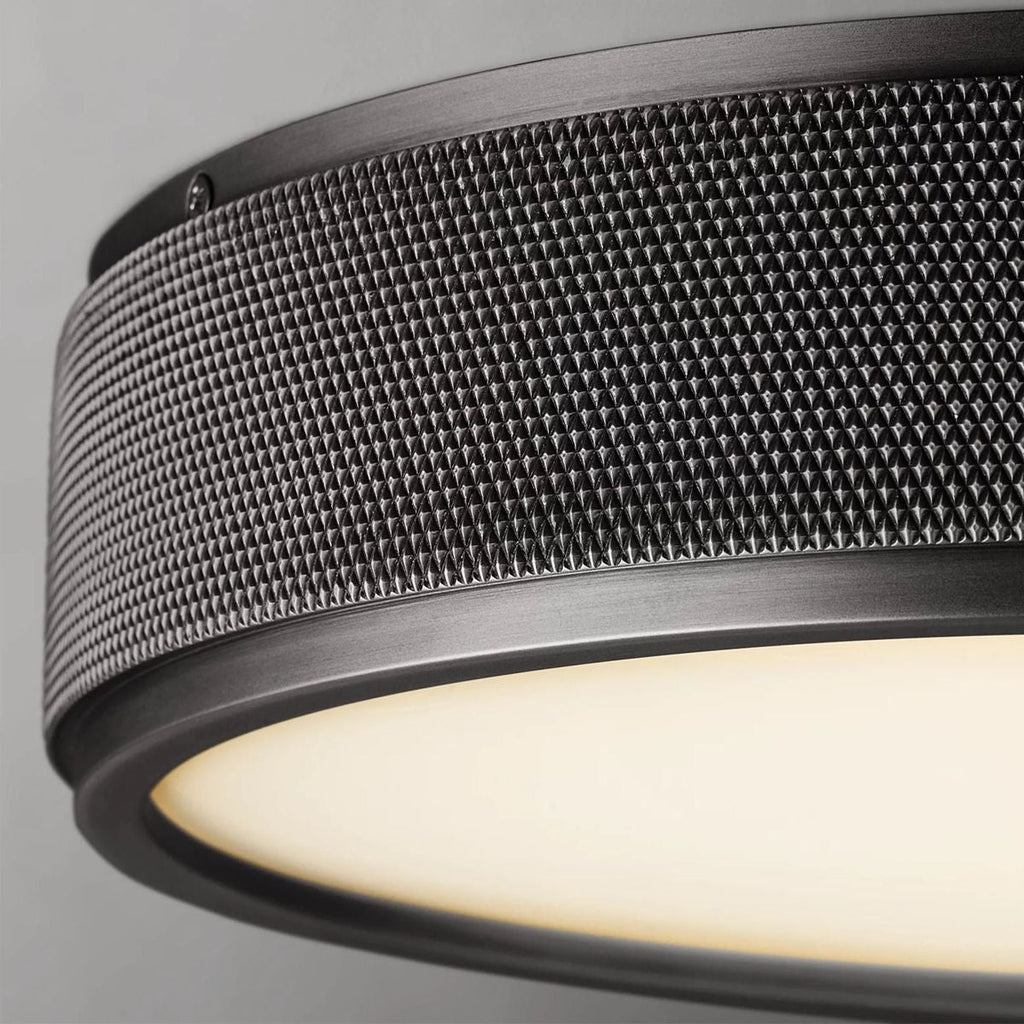 Utilitaire Knurled Shade Flush Mount