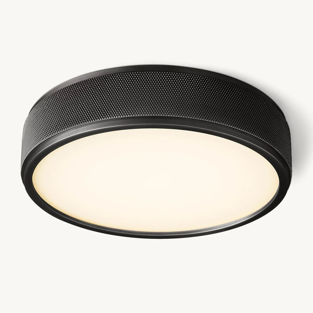 Utilitaire Knurled Shade Flush Mount