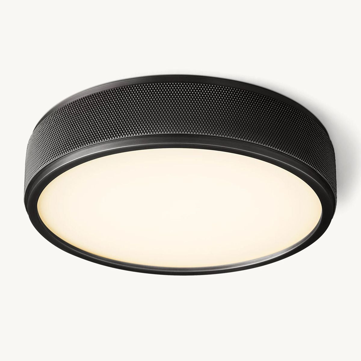 Utilitaire Knurled Shade Flush Mount