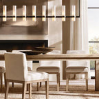 Ravelle Milk Glass Linear Chandelier 73"