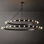 Vitoria Ember Trace Two-Tier Round Chandelier 60"