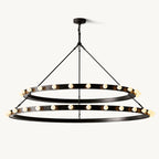 Vitoria Ember Trace Two-Tier Round Chandelier 60"