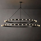 Vitoria Ember Trace Two-Tier Round Chandelier 72"