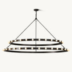 Vitoria Ember Trace Two-Tier Round Chandelier 72"