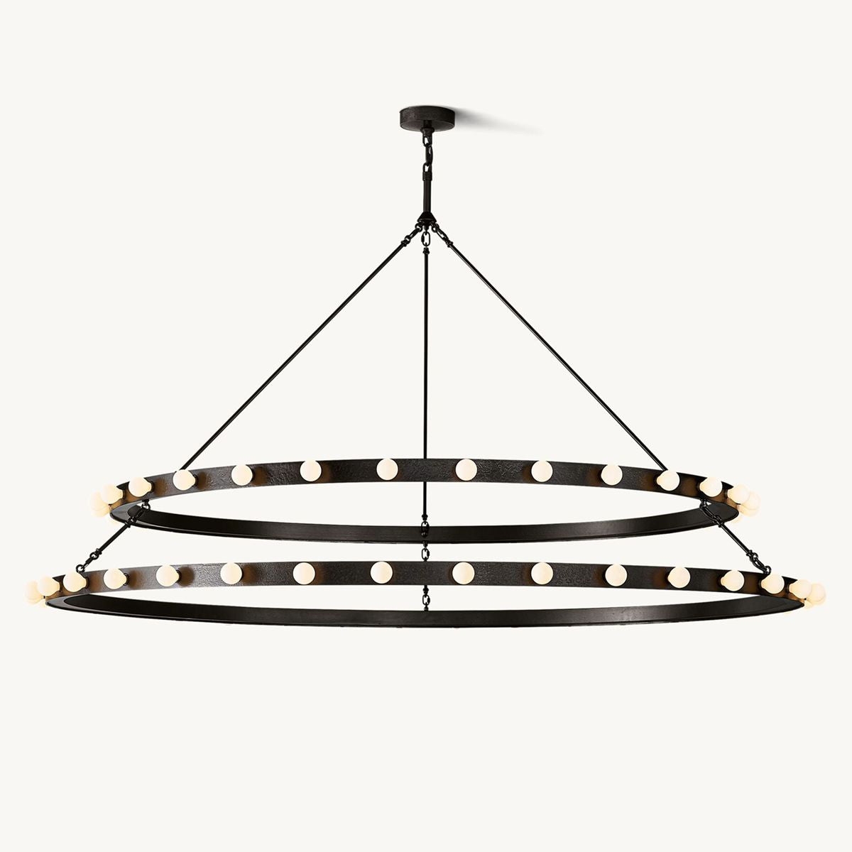 Vitoria Ember Trace Two-Tier Round Chandelier 72"
