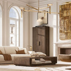 Halver Alabaster Dome Round Chandelier 45"