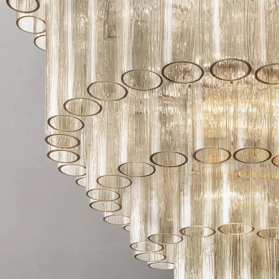 Venino Cylinder Tiered Round Chandelier 34"