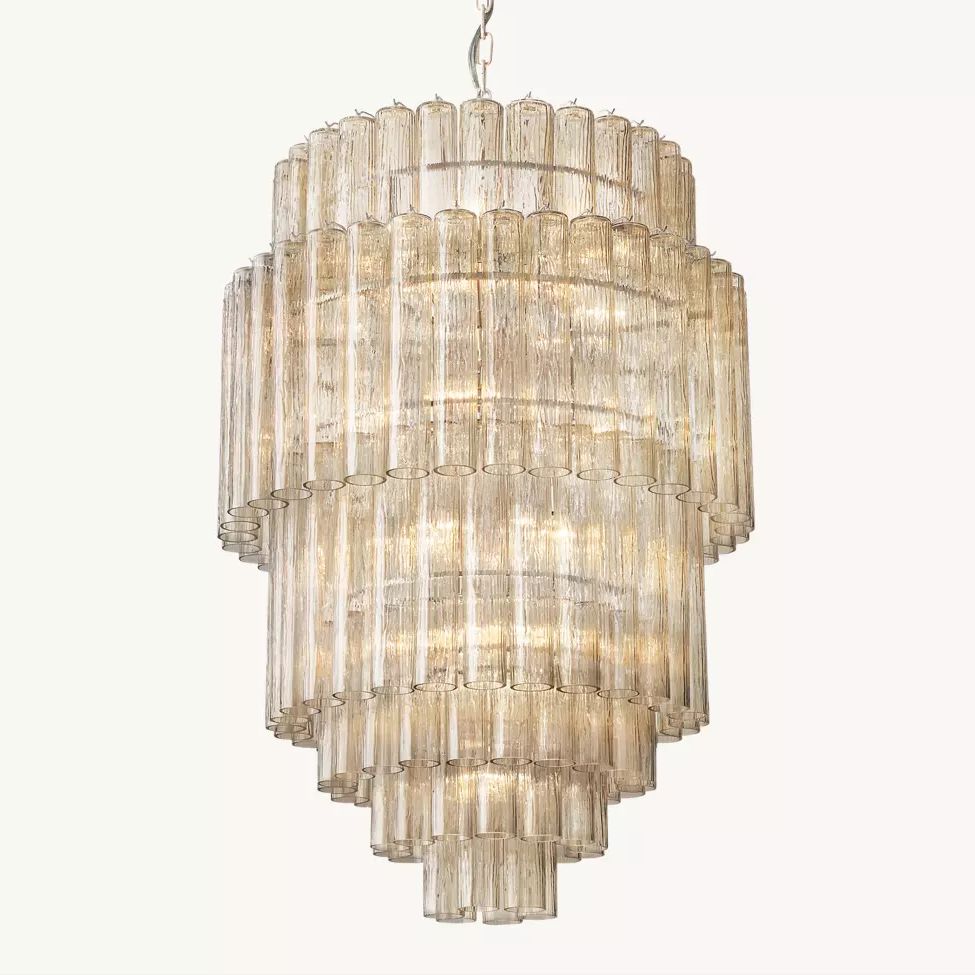 Venino Cylinder Tiered Round Chandelier 34"