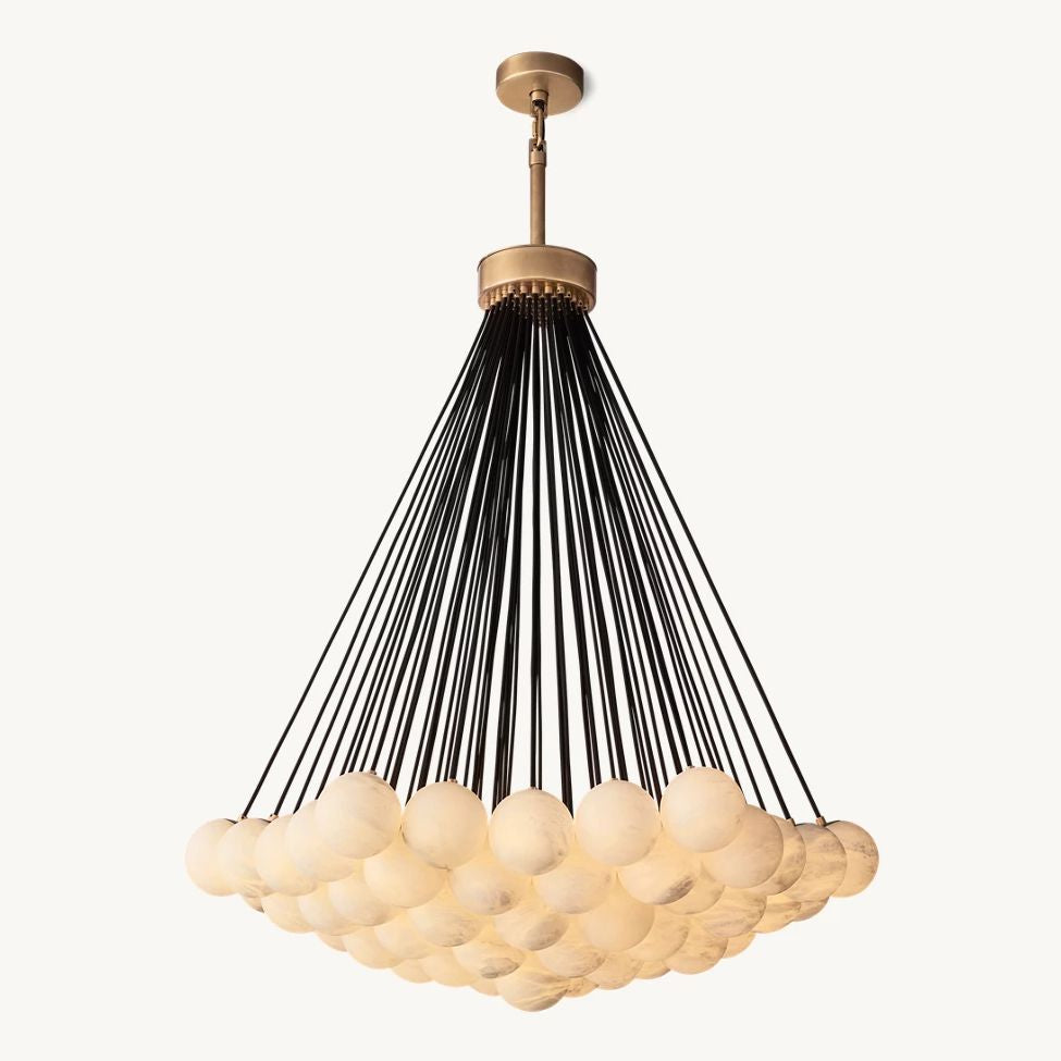 Etoelis Cluster Alabaster Round Chandelier