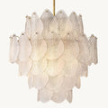 Vanero Pebble Leaf Round Chandelier 30"