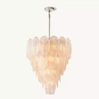 Vanero Pebble Leaf Tiered Chandelier 36"